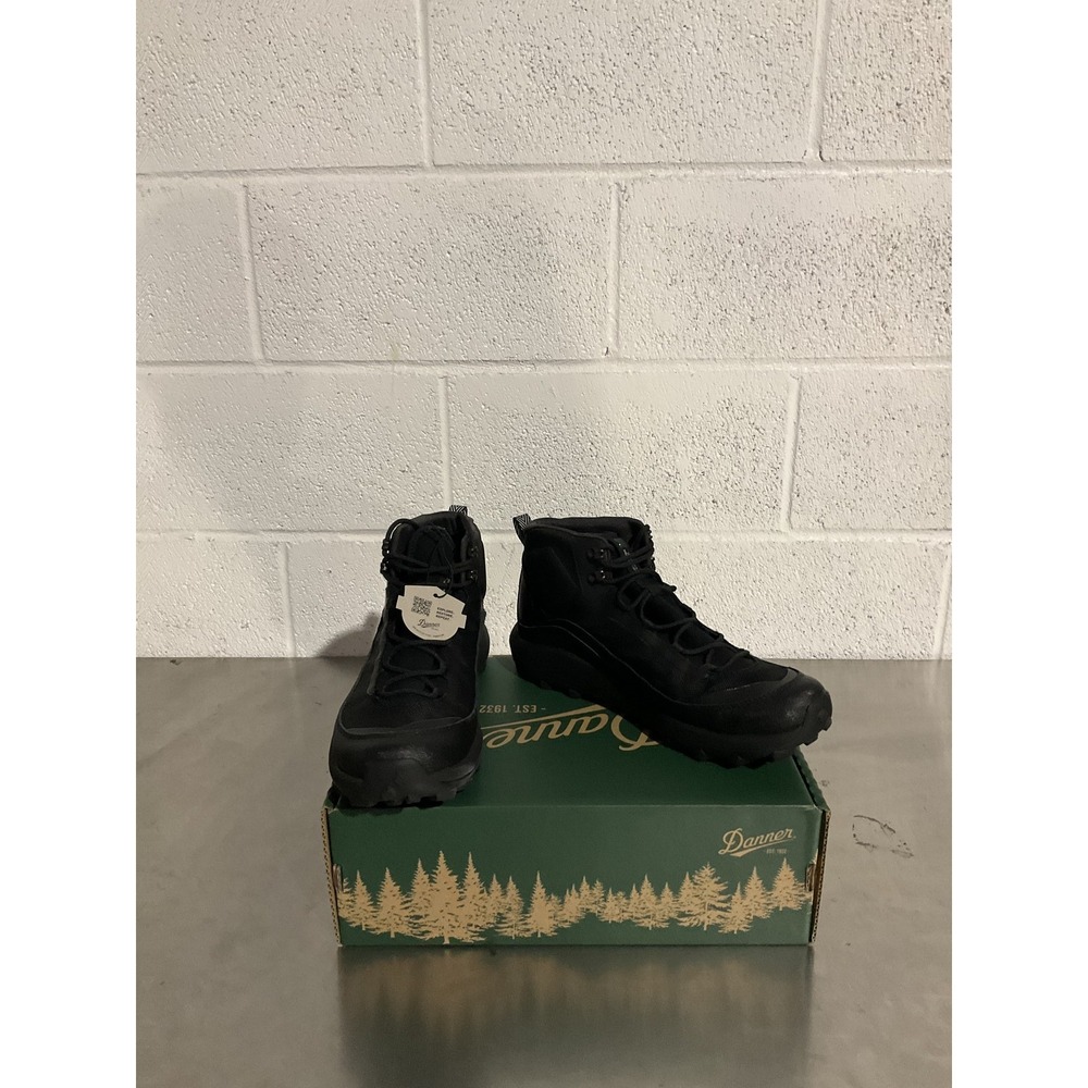 Danner N45 Mid GTX Waterproof Hiking Boots Mens 10.5 EE Jet Black 32884